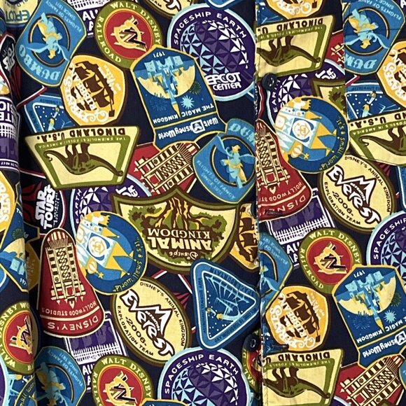 Disney Theme Parks Attraction & Rides Men’s Button Down Shirt XL - Picture 4 of 16
